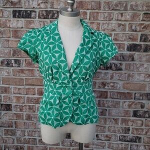 Willi Smith Embroidered Cotton Cap Sleeves Top 6